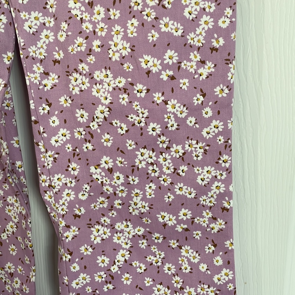 NEW Zara bootcut floral pants Size Medium - Picture 2 of 5